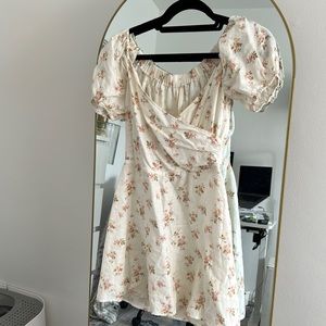 Reformation Floral Mini Dress Off the Shoulders